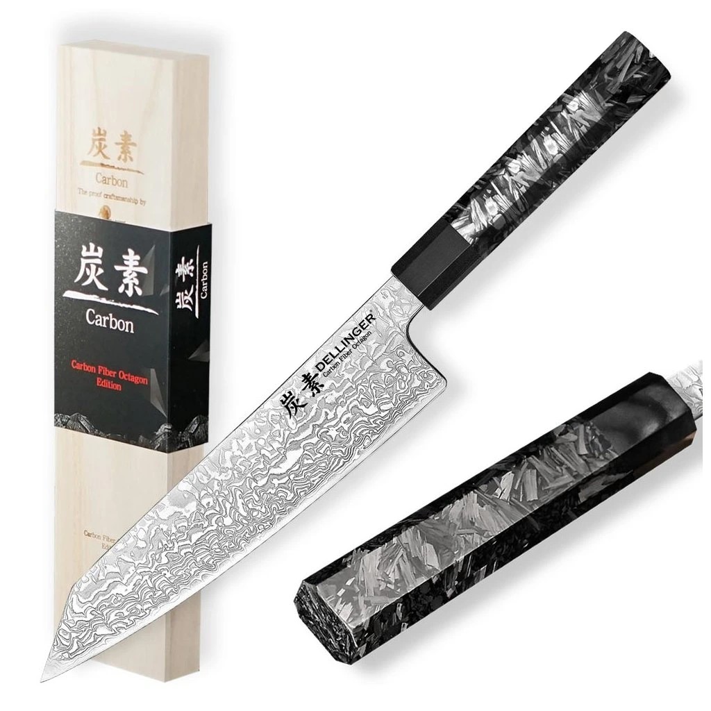foto Kuchy�sk� n�� Chef/Kiritsuke 215 mm Dellinger Carbon Fiber Octagon�